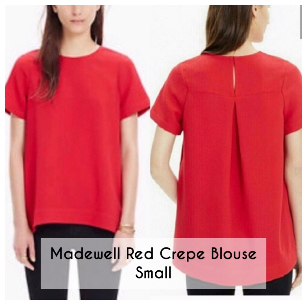 madewell • tailored tee crepe blouse